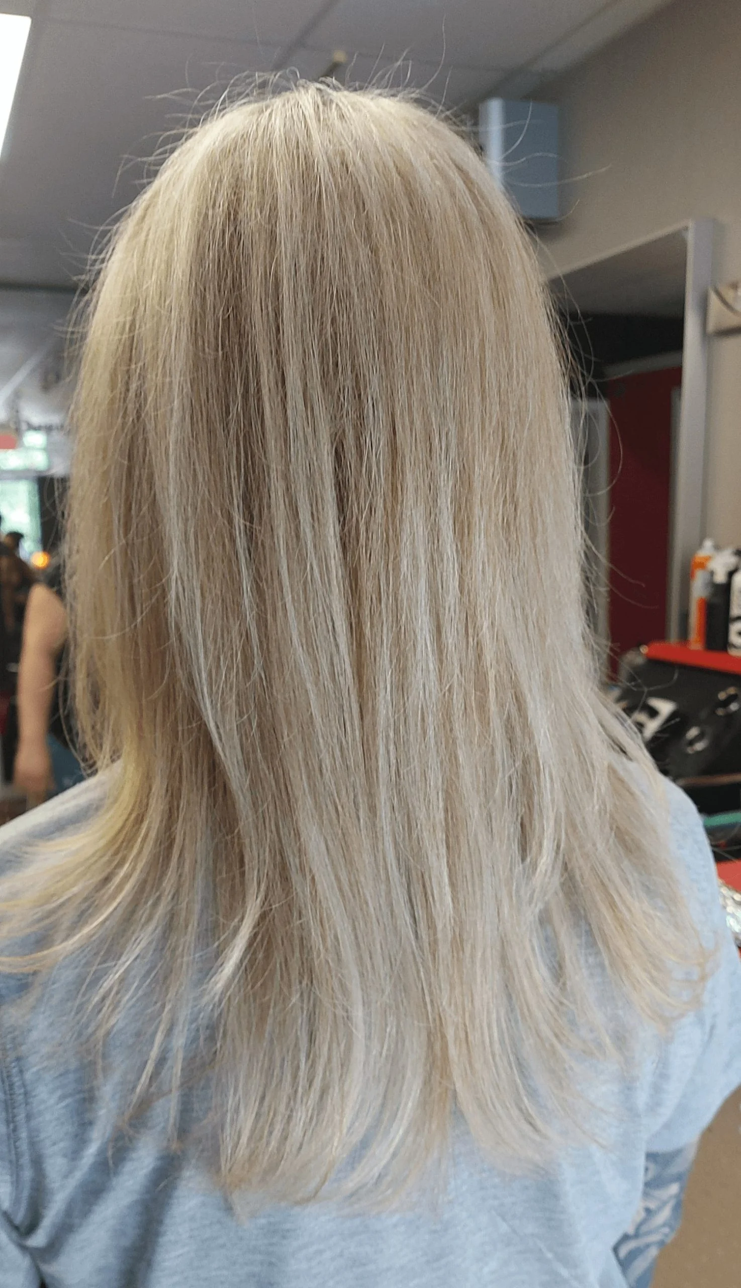 hair straightening and colouring